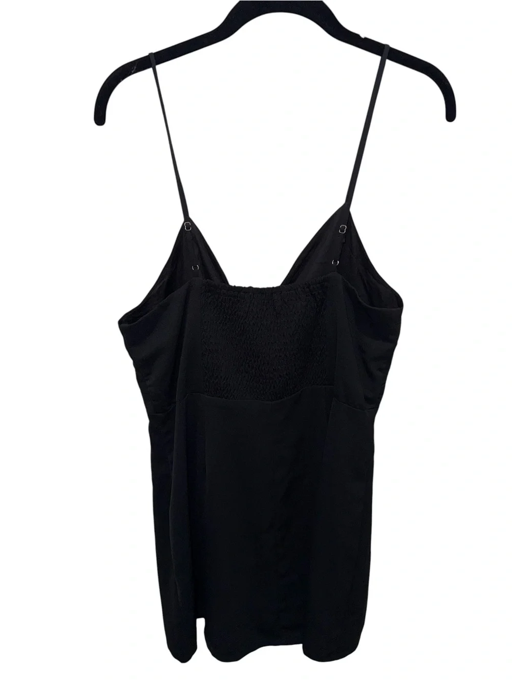 Fashion Nova Black Tie Front Button Mini Dress Large Vacation Sexy